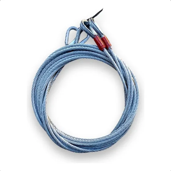 Estropo De Cabo De Aço Galv 3/8 C/ 1,5 Mts Com Certificado