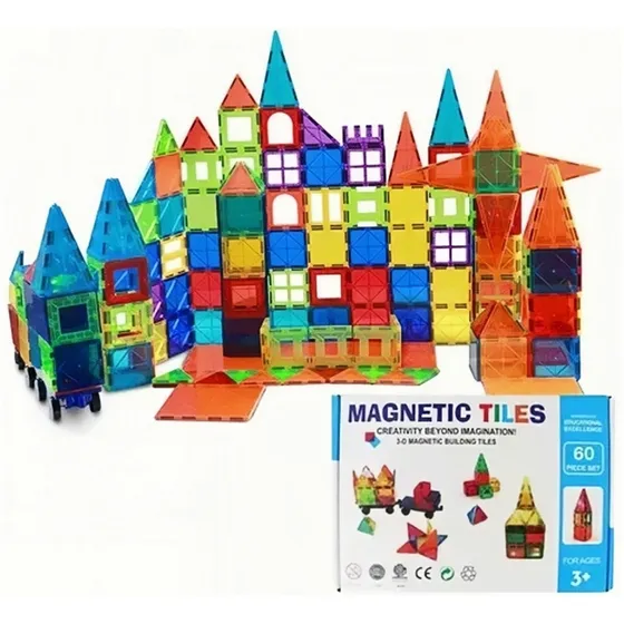 Juguetes De Bloques De Construcción Magnéticos 60 Piezas