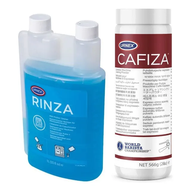 Combo Cafiza Rinza Urnex Limpieza Maquina Cafe Lanceta Leche