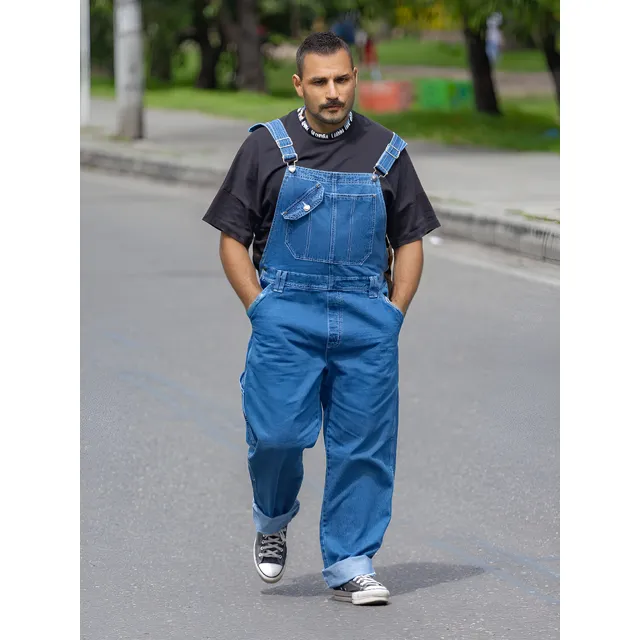 Braga Overol Clásico Jean  Hombre Bota Ancha Tallas Grandes