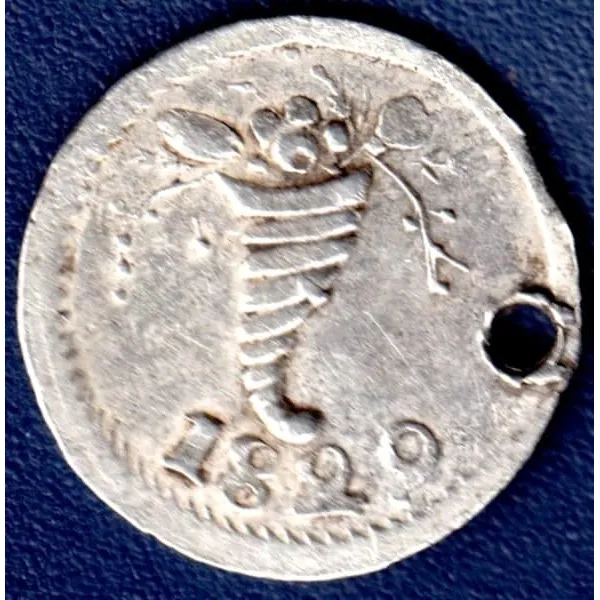Moneda De 1/4 De Real De Caracas De 1829 De Plata