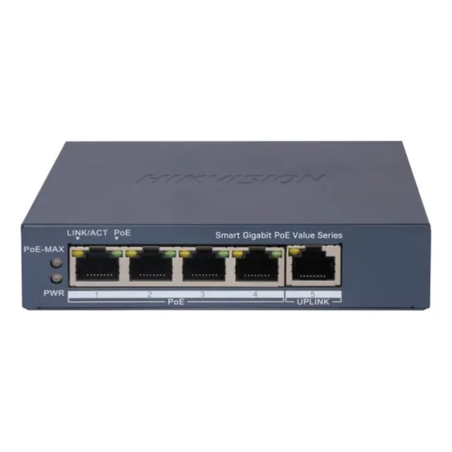 Switch de red Gigabit PoE+ Hikvision DS-3E1505P-EI/M 1000 Mbps 45 Watts