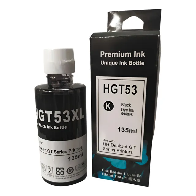 Tinta Negra Compatible Hp Gt51 Xl /gt52 Xl, Alto Rendimiento