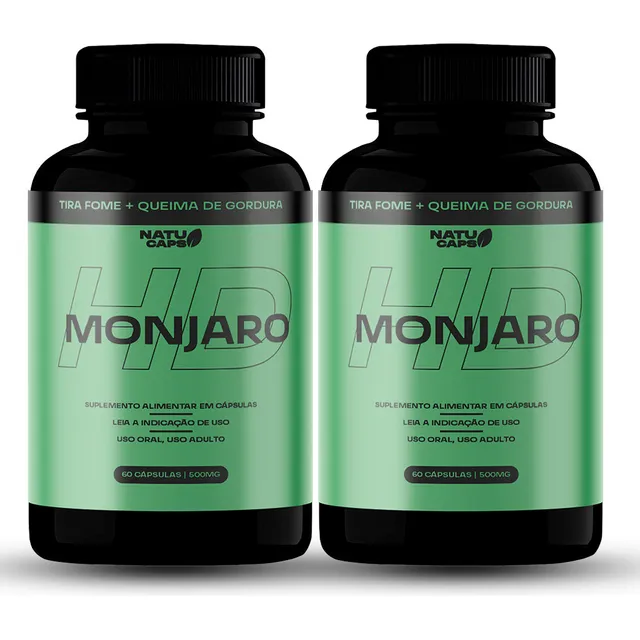 2 Unid  Monjaro Hd - 120 Cápsulas  - Controle De Glicemia