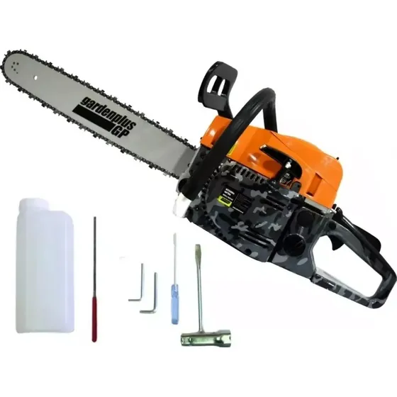 Motosierra Naftera Explosion Lusqtoff 52cc 2,5hp Garden Plus Color Naranja