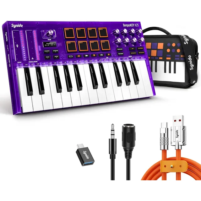 Controlador De Teclado Midi Tempokey K25 Con Beat Pads, 2...