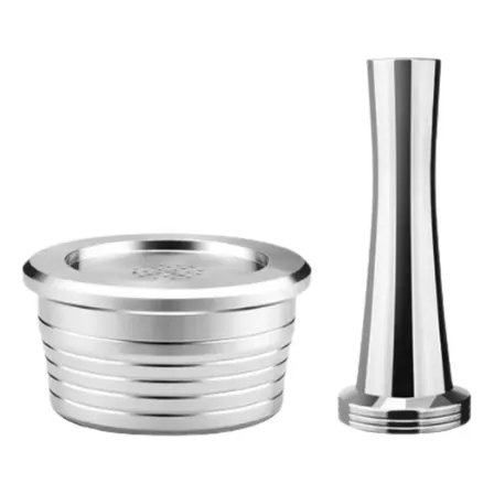 Cápsula Delta Q Inox Reutilizável Mini Cool Café + Tamper