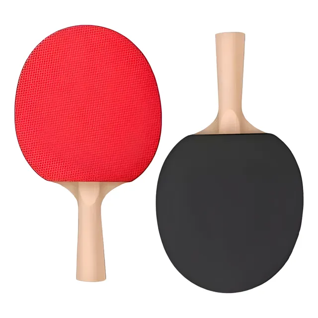 Raquetas De Ping Pong Con 3 Pelotas Mango De Madera