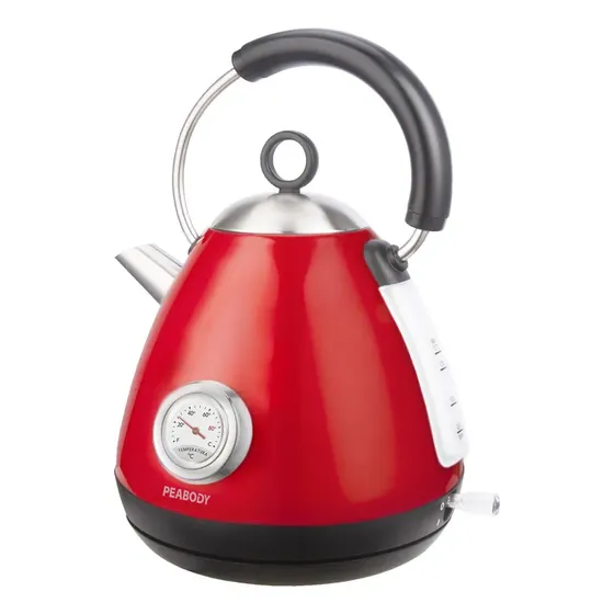 Pava Eléctrica Vintage Peabody PE-KV8215R Color Rojo 2200 W