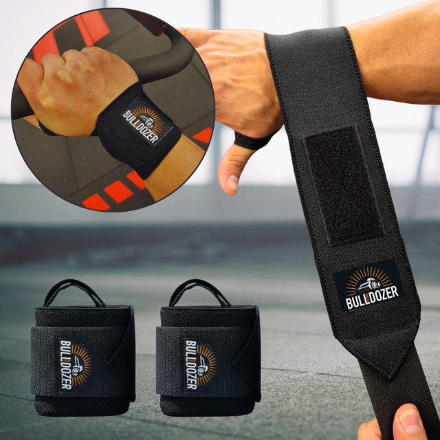 Par Munhequeira Elástica Pro Compressão Ajustável Musculação Par Munhequeira Elástica Pro Compressão Ajustável Musculação