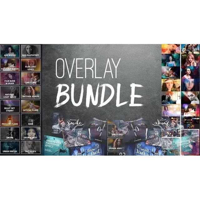 + 700 Overlay Superposiciones Bundle - Photoshop