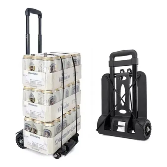 Carrito De Mano Diablito Plegable Multifuncional 50kg Oferta Negro