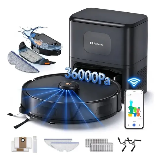 Robô Aspirador 36000pa Redroad R11 Max 3 Em 1 Mapeamento App