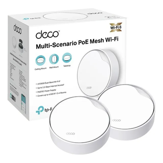Sistema Wifi Mesh Tp-link Deco X50 Wifi 6 Poe Ax3000 Kit 2