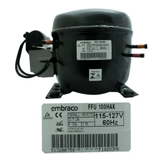 Compresor Embraco 1/4 R134a 115-127 V-60 Hz Baja/media Pres.