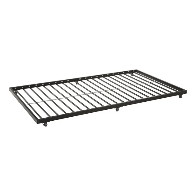 Armazón De Cama Nido Individual Desplegable Negro