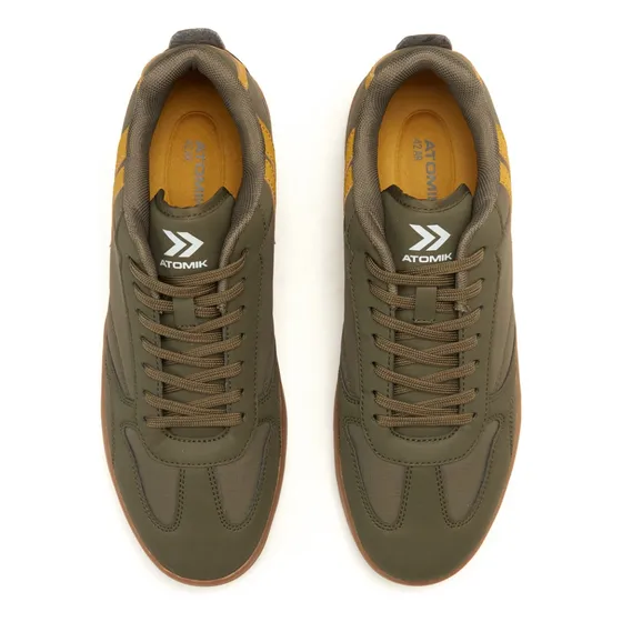 Zapatilla Casual Verde Militar Mujer Contrast Atomik