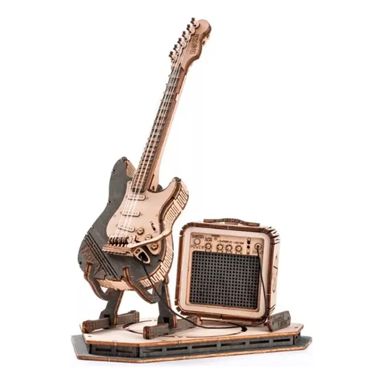 Rompecabezas De Madera 3d Robotime Guitarra Eléctrica