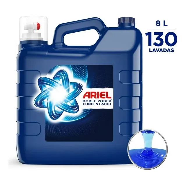 Detergente Liquido Ariel Concentrado Doble Poder 8 Lts