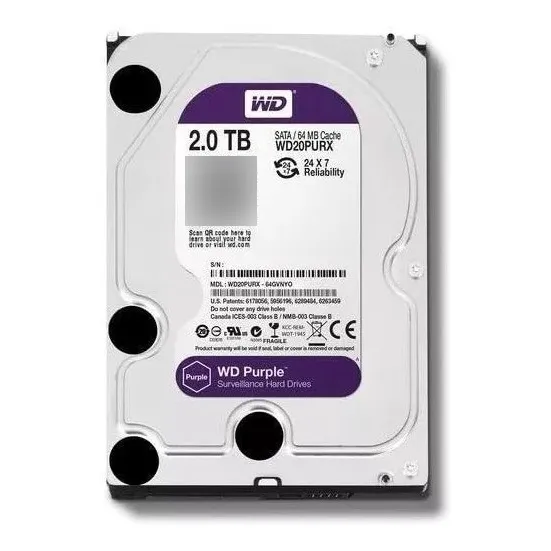 Disco Duro Western Digital Wd 2tb Sata 3.5 Purple Dvr Nuevo
