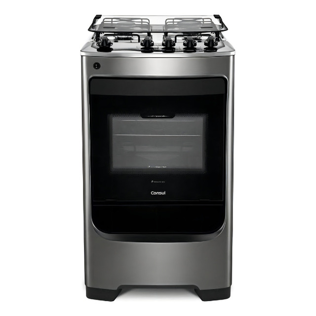Fogão Consul Cf04nar 4 Bocas Acendimento Aut Inox 127/220v Fogão Consul Cf04nar 4 Bocas Acendimento Aut Inox 127/220v
