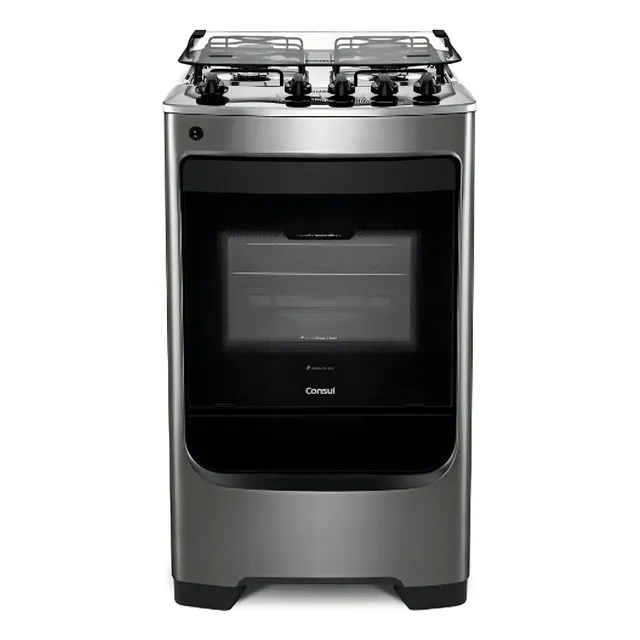 Fogão Consul Cf04nar 4 Bocas Acendimento Aut Inox 127/220V
