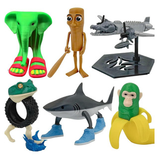 - 6 Bonecos De Ação Tralalelo Tralala Shark Toy - 6 Bonecos De Ação Tralalelo Tralala Shark Toy