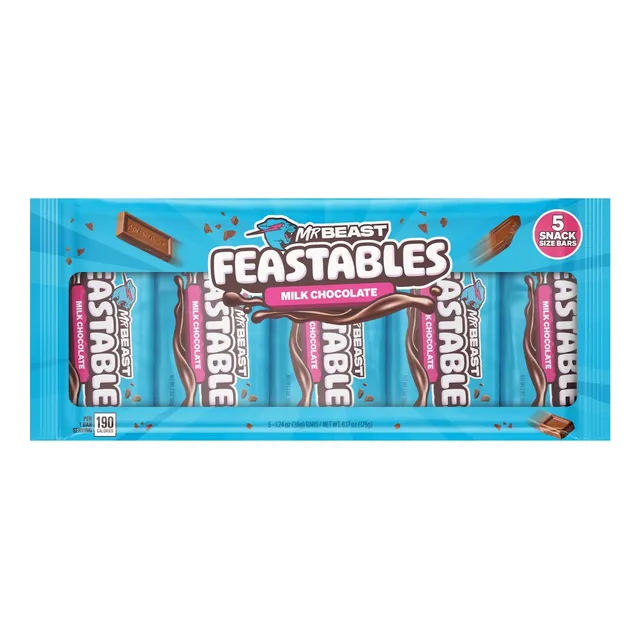 Chocolate Barra Mr Beast Feastables Caja Regalo 35g Pack X5