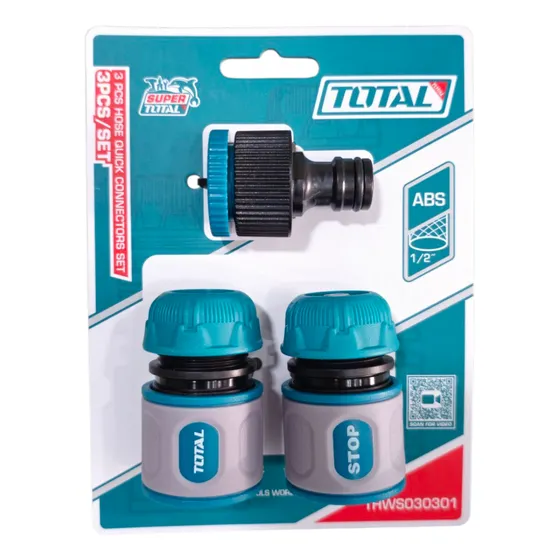Conectores Rápidos Para Manguera Marca Total 3pzs Thws030301