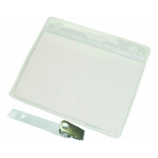 10 Crachá Transparente Horizontal C/clips Removivel 10x6,8cm 10 Crachá Transparente Horizontal C/clips Removivel 10x6,8cm