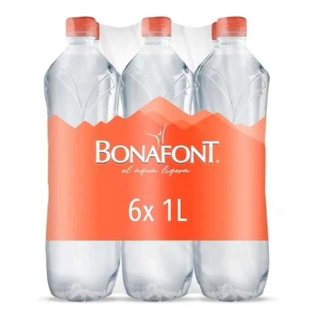 Agua Bonafont Natural 18 Botellas 1 L Cu