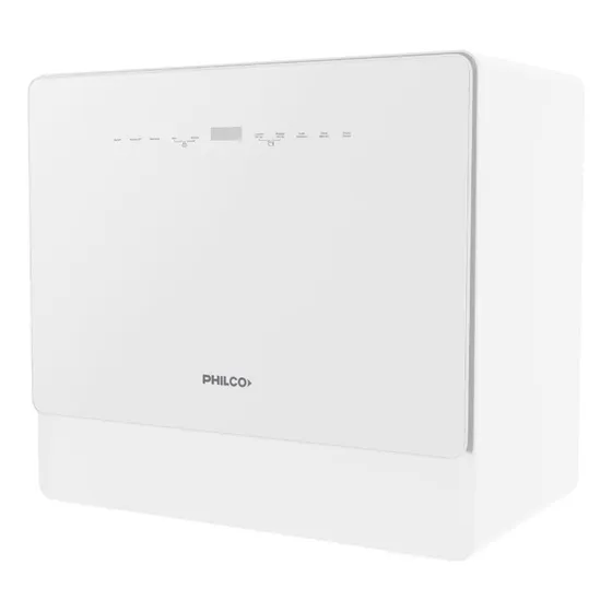 Lavavajillas Philco 5 Cubiertos Phlj05 Pantalla Led Auto Limpieza Blanco