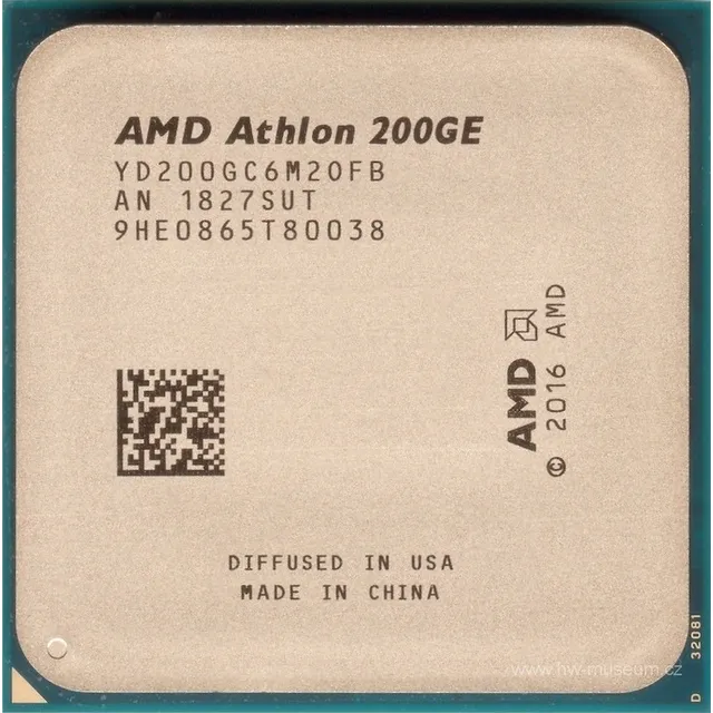 Procesador AMD Athlon 200GE YD200GC6FBBOX de 2 núcleos y 3.2GHz de frecuencia con gráfica integrada