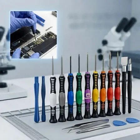 Kit Chaves de Precisão 16 Peças para Abrir Celular Smartphone iPhone Android Notebook Tablet Ferramentas Manutenção Assistência Técnica Conserto Eletrônicos Hypefull