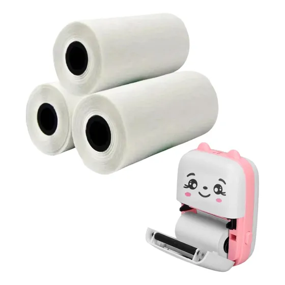 Rollos Para Mini Impresora Pack X3 Térmicos Autoadhesivos