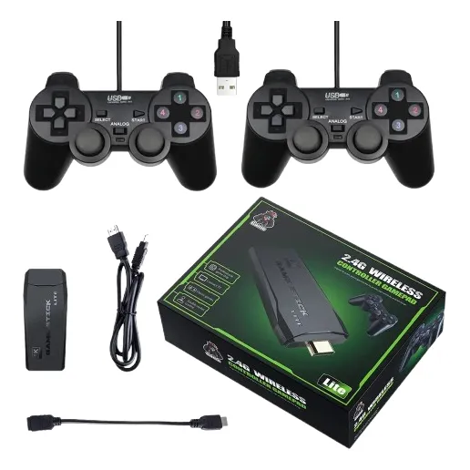 Consola Gamstick 4k Controles Inalámbricos 64gb 20000 Juegos
