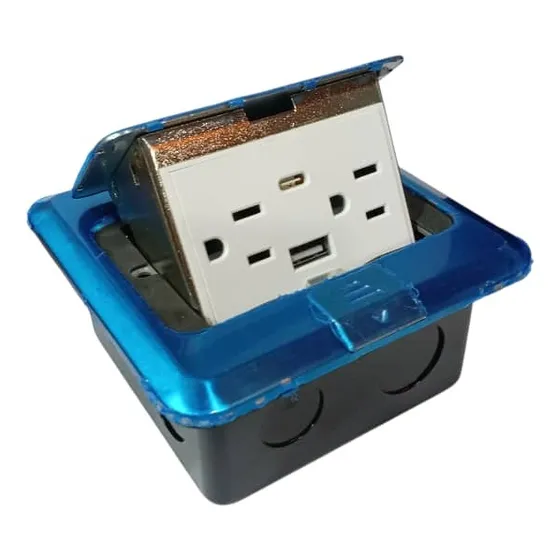 Toma Corriente Oculto Para Piso Usb Y Tipo C Empotrable
