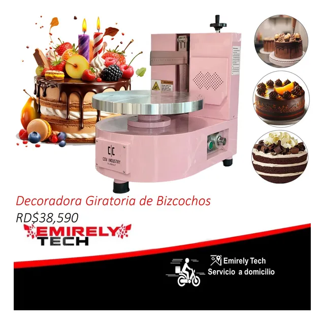 Maquina De Recubrimiento Giratoria Decoradora De Bizcochos