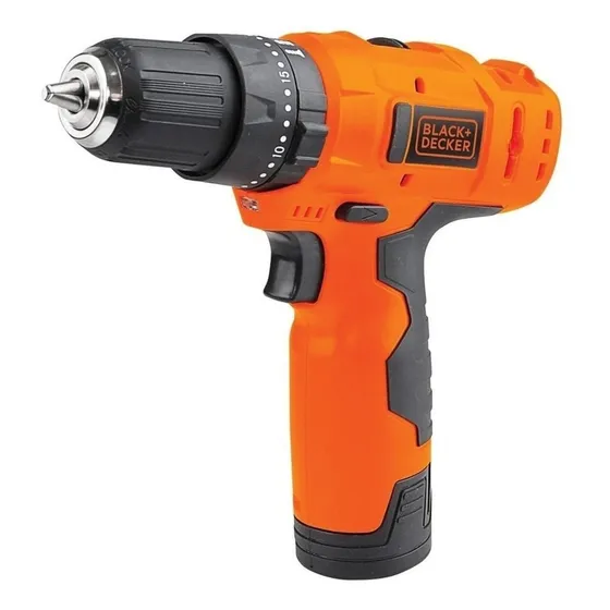 Destornillador inalámbrico Black+Decker HP12, 12 V, 10 mm, taladro percutor y accesorio con bolsa, 127 V/220 V, 60 Hz