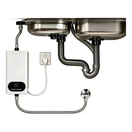 Aquecedor Elétrico Instantâneo De Água Para Cozinha 3500w Branco 110v