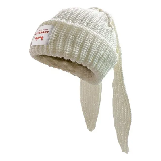Lindo Gorro De Lana Con Orejas De Conejo