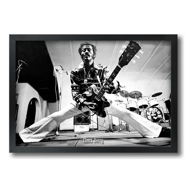 Quadro Chuck Berry Johnny B Good Com Moldura A3 42 X 30 Cm C