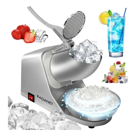 Triturador De Hielo Eléctrico Acero Inoxidable 150 W Color Plateado