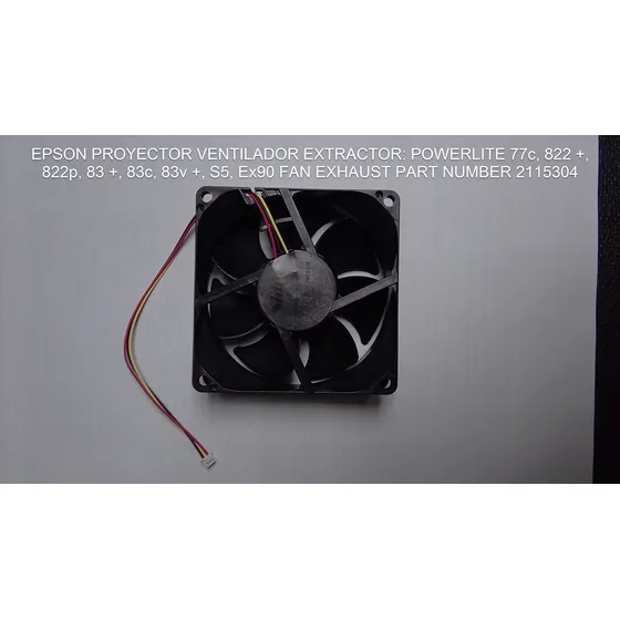 Fanexhaust Video Proyector Powerlite Epson260d/280d/77c/822p