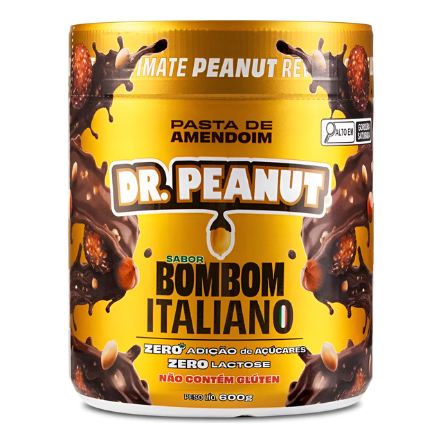 Pasta De Amendoim Gourmet Pote 600g Chocolate Dr. Peanut