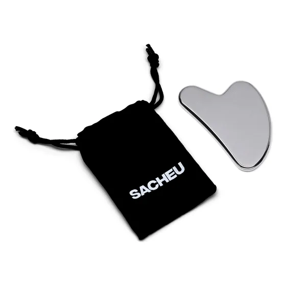 Sacheu Beauty Gua Sha Para Yoga Facial 100% Acero Inoxidable