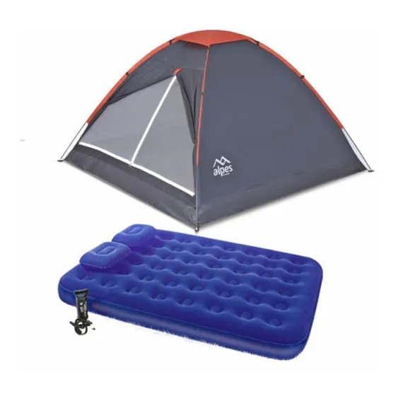 Combo Carpa Alpes 4 Personas Eco + Combo Colchón + Inflable