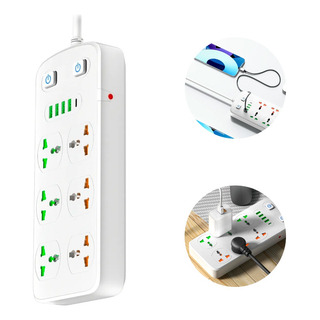 Multicontacto Cargador Usb Barra Supresor Picos Escritorio Multicontacto Cargador Usb Barra Supresor Picos Escritorio