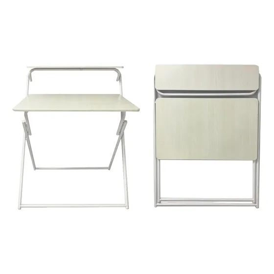 Escritorio Plegable Con Estante En Mdf 77x50x75cm