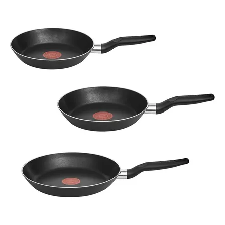 Juego De Sartenes 20/24/26 Cm Vital, Tefal, 0389300frm Negro